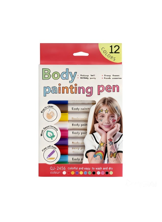 مجموعة ألوان احترافية للوجه مكونة من 12 لون متعدد الألوان - Image 1